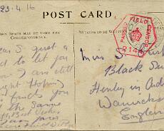 20141003_0086 Postcard from the front line - note the censor's stamp